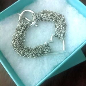 LikeNew RARE Tiffany Mesh Heart Bracelet Authentic